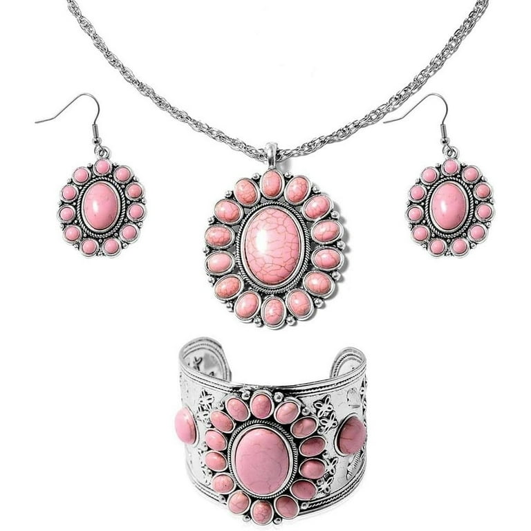 Shop LC Howlite Costume Women Jewelry Set Western Style Necklace