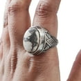 thumbnail image 1 of Howlite Mans Ring, Natural White Howlite Ring, Birthstone, Silver Jewelry, 925 Silver Ring, Birthday Gift, Heavy Mens Ring, Arabic Design, Ottoman Style Ring, Christmas, Turkey Mens Signet Ring, 1 of 7