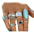 thumbnail image 1 of Howlite Turquoise Ring Set Of 8, 1 of 2