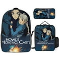 thumbnail image 1 of Howls Moving Castle 3Pcs Backpack Sets Bookbag with Lunch Bag And Pencil Case for Office Travel Work, 1 of 9