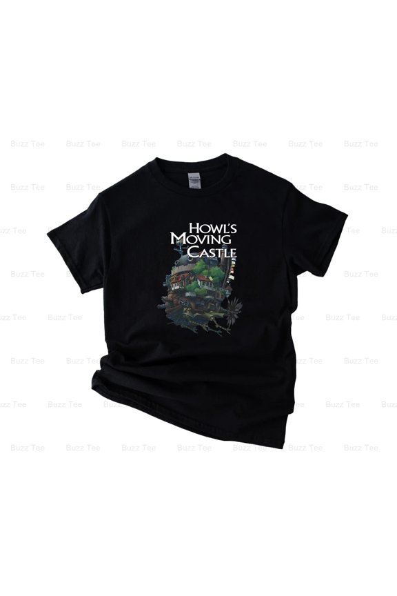 Howls Moving Castle Anime Cult Classic Ghibli Vintage Unisex T-Shirt Y1893, Up to Size 5XL