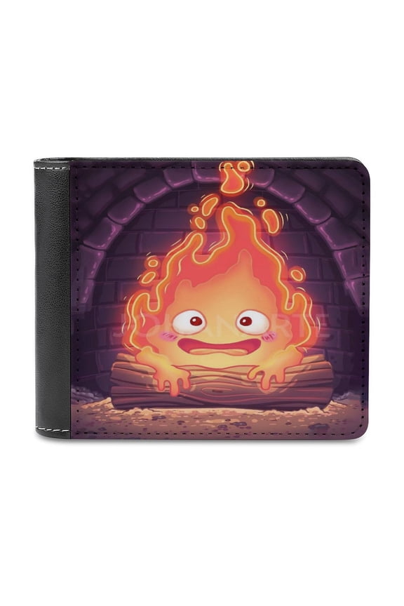 Howls Moving Castl PU Leather Wallet with Multiple Card Slot Lightweight Wallet