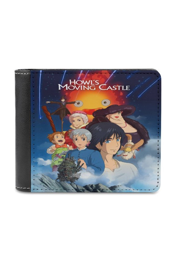 Howls Moving Castl PU Leather Wallet with Multiple Card Slot Lightweight Wallet