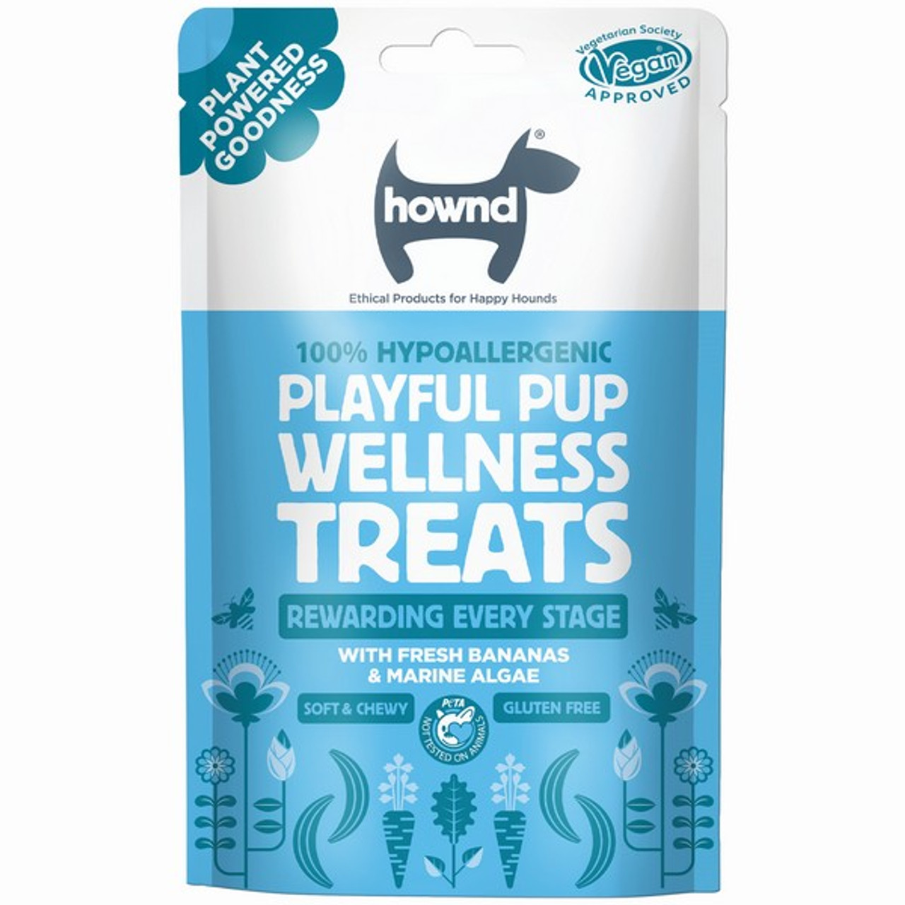 Hownd Playful Pup Plant Based Hypoallergenic Wellness Dog Treats 100g