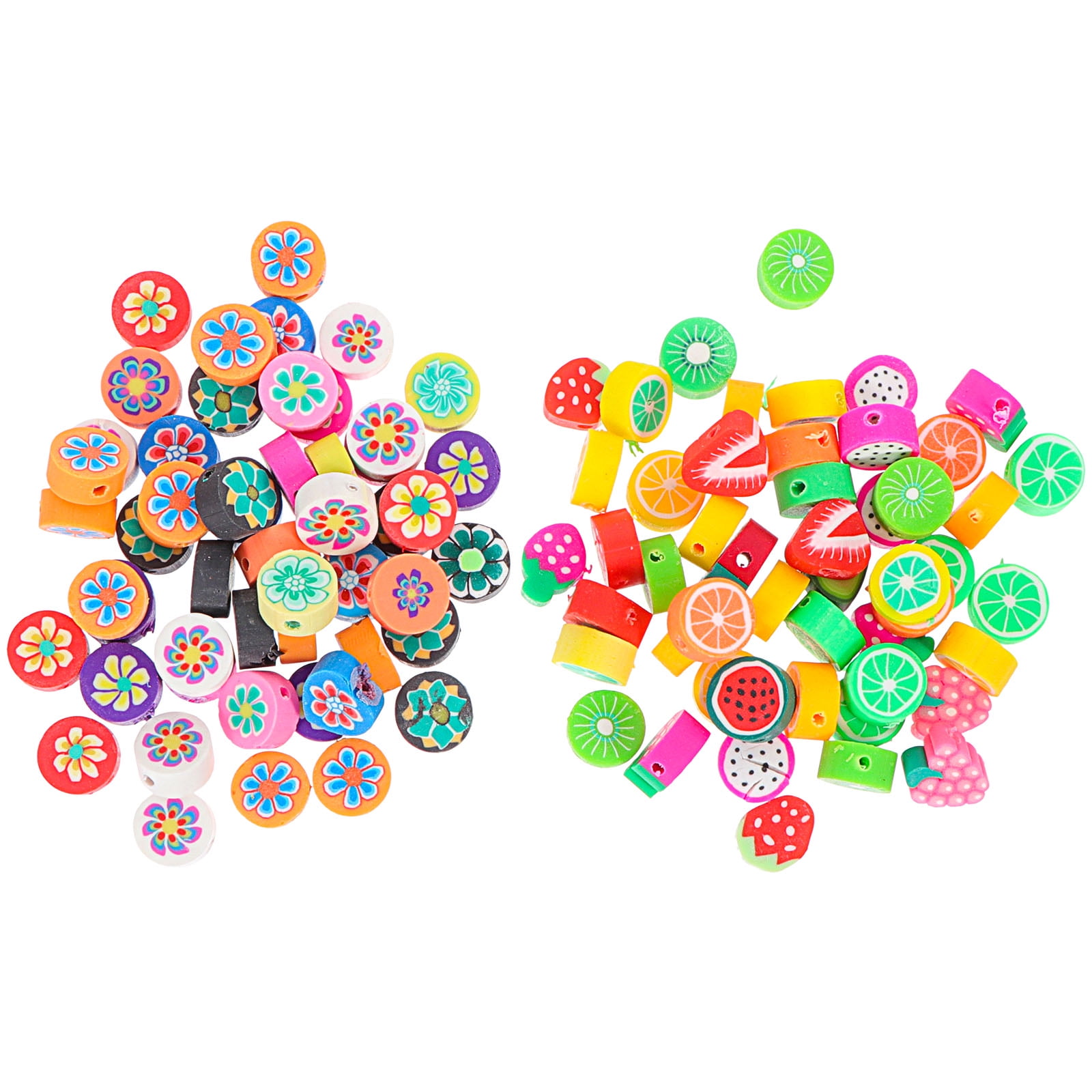 Howooi 100pcs Fruit Design Loose Beads Crafts DIY Beads Charms ...
