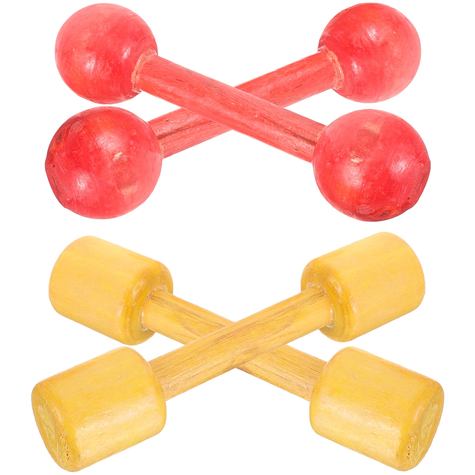 Howooi 2 Pairs Wooden Dumbbells Kids Barbells Kids Exercise Dumbbells Hand Weights for Kids Walmart
