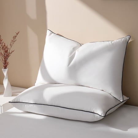 Howsheep Feather Down Pillows Set of 2, Medium Firm Hotel Bed Pillow 2 Pack, King Size, 20 x 36 in.