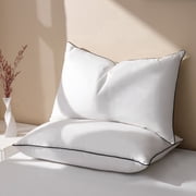 Howsheep Feather Down Pillows Set of 2, Medium Firm Hotel Bed Pillow 2 Pack, Queen Size, 20 x 30 in.