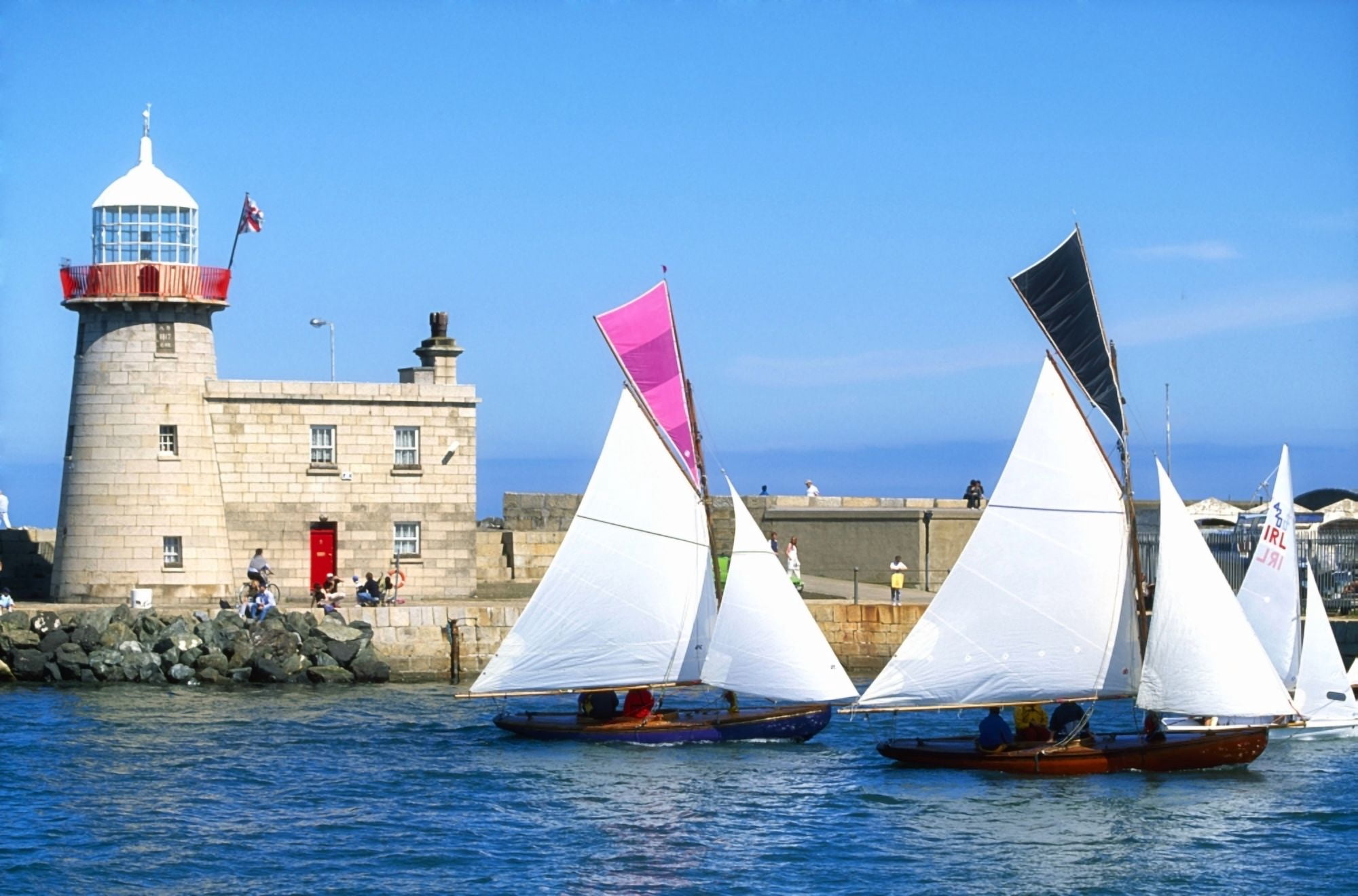 Howth 17 Yachts Howth Harbour Co Dublin Ireland Canvas Art - The Irish Image Collection Design Pics (18 x 12)