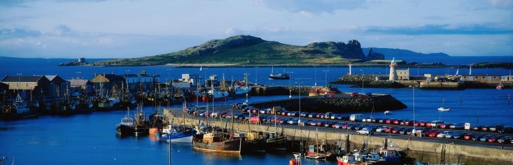 Howth Harbour & Irelands Eye Co Dublin Ireland Canvas Art - The Irish Image Collection Design Pics (38 x 12)