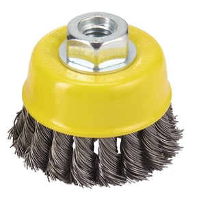 Hoyin 03113 3Inch Wire Cup Brush,Twist Knotted 0.020in Alloy Steel,5/8inch-11NC for Angle Grinders