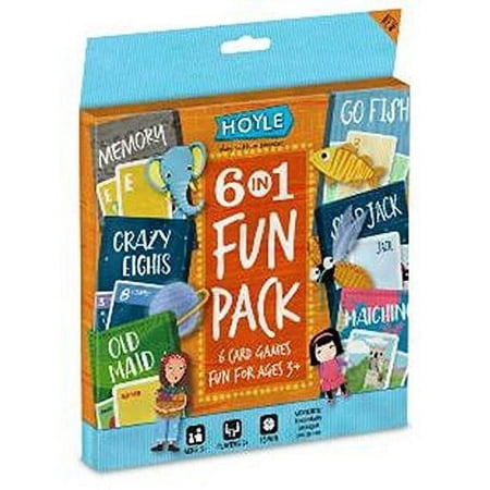 Hoyle 6 in 1 Kids Playing Cards Multi Game Pack, 6 Fun Games in 1 (Ages 3+)