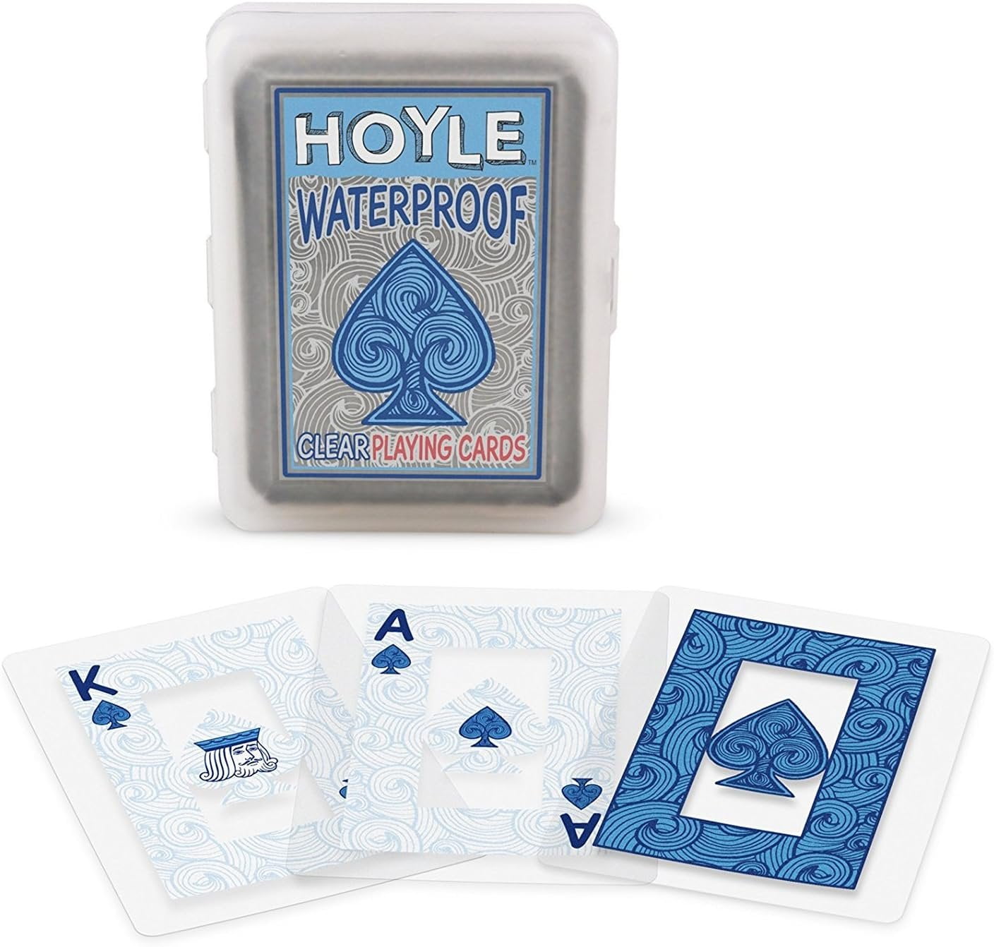 Hoyle Waterproof, Clear Plastic Playing Cards ONE Blue/Clear Deck