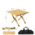 thumbnail image 1 of Hoyotik Aluminum Alloy Roll-Top Camping Table Outdoor Folding Table Non-slip Mini Picnic Table for Traveling Hiking Camping(60cm*60cm*45cm), 1 of 7
