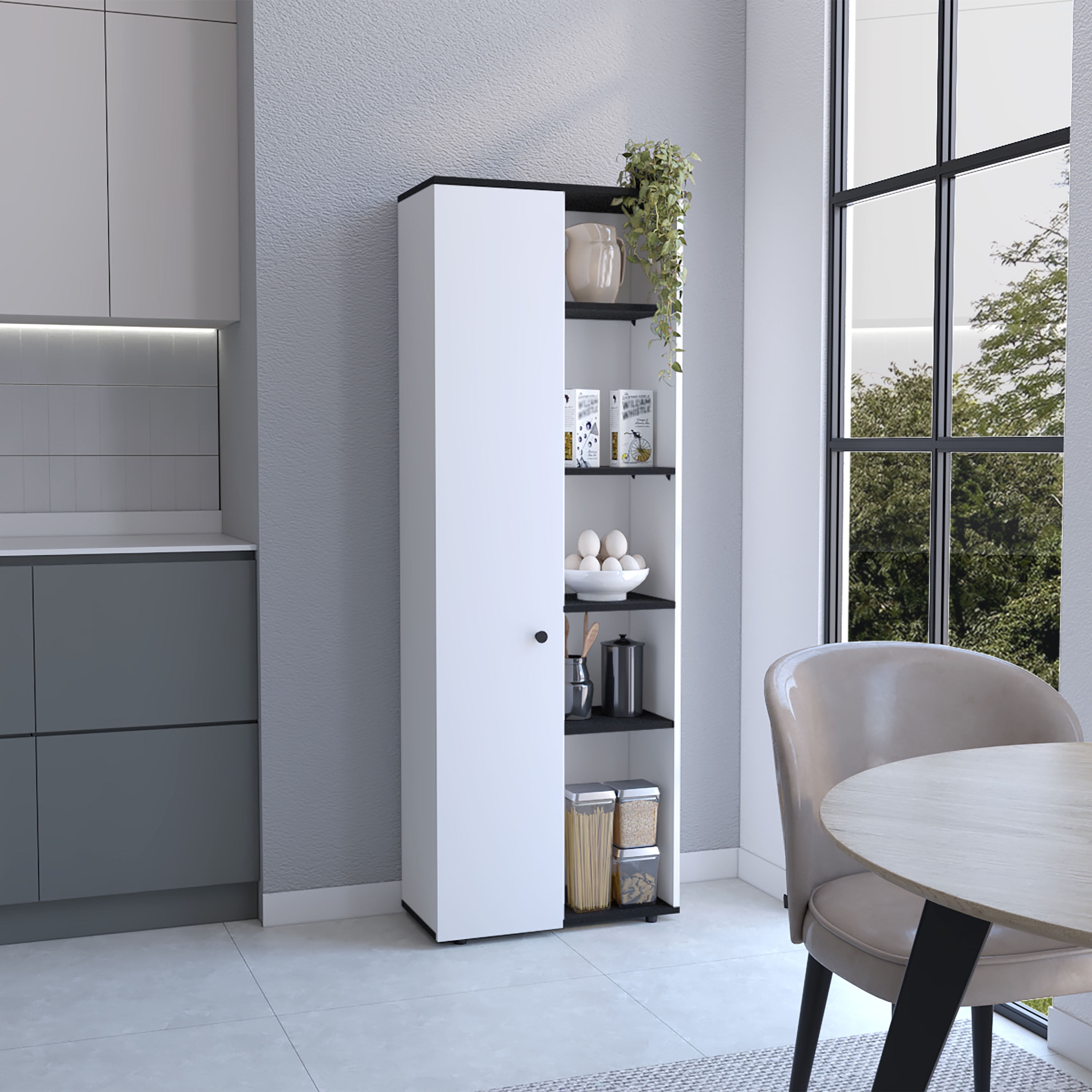 Hoyt Kitchen Pantry Storage With and Five Interior and Exterior