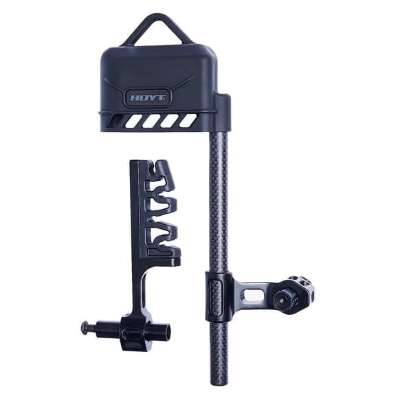 Hoyt Superlite 4-Arrow 2pc Quiver, Carbon Fiber, Adjustable Mount, Black (1155940)