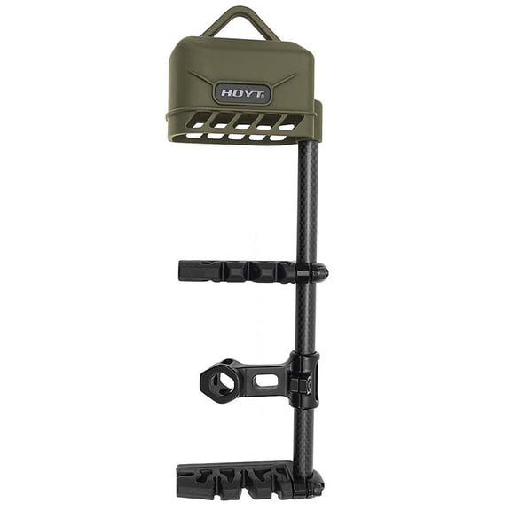 Hoyt Superlite DG 4-Arrow Quiver, Carbon Fiber, In-Line Accessory System, Wilderness Green (1857568)