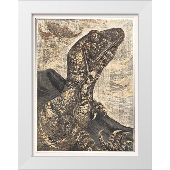 Hoytema, Theo van 12x14 White Modern Wood Framed Museum Art Print Titled - Iguana