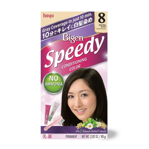 Bigen by Hoyu Speedy No Ammonia Gray Coverage Conditioning Color - 8 Natural Black