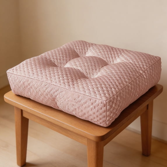 HOZADOIE Non Slip Outdoor Chair Cushions for Dining Chairs 18X18In, Kitchen Seat Cushions Comfortable and Soft Chair Pads for Home Decor, Pink