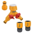 thumbnail image 1 of Hozelock Dual Tap Connector Adapter Garden Hose Pipe Watering Yard & Fittings, 1 of 12