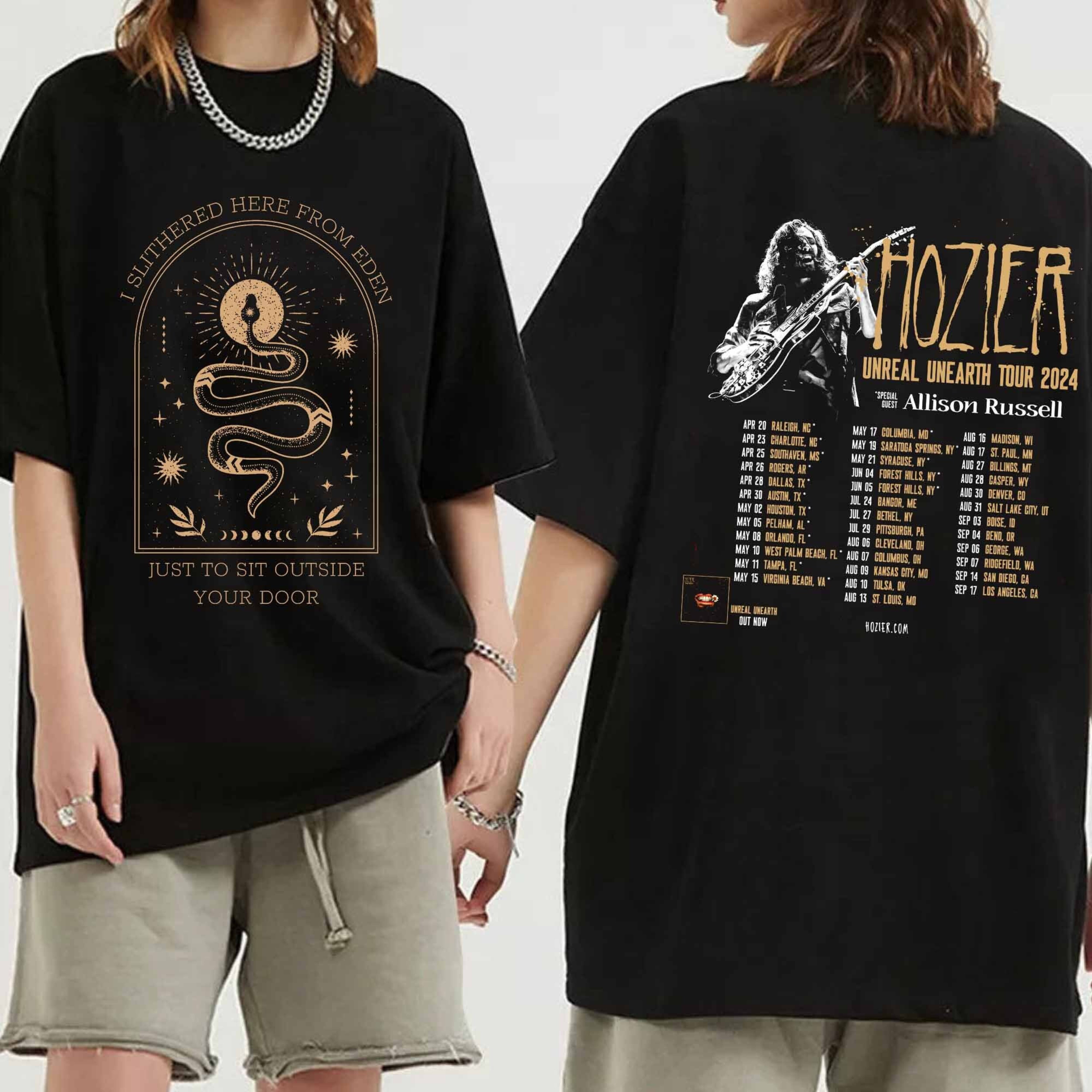 Hozier 2024 Tour Vintage Shirt, Hozier Unreal Unearth Tour 2024 Shirt