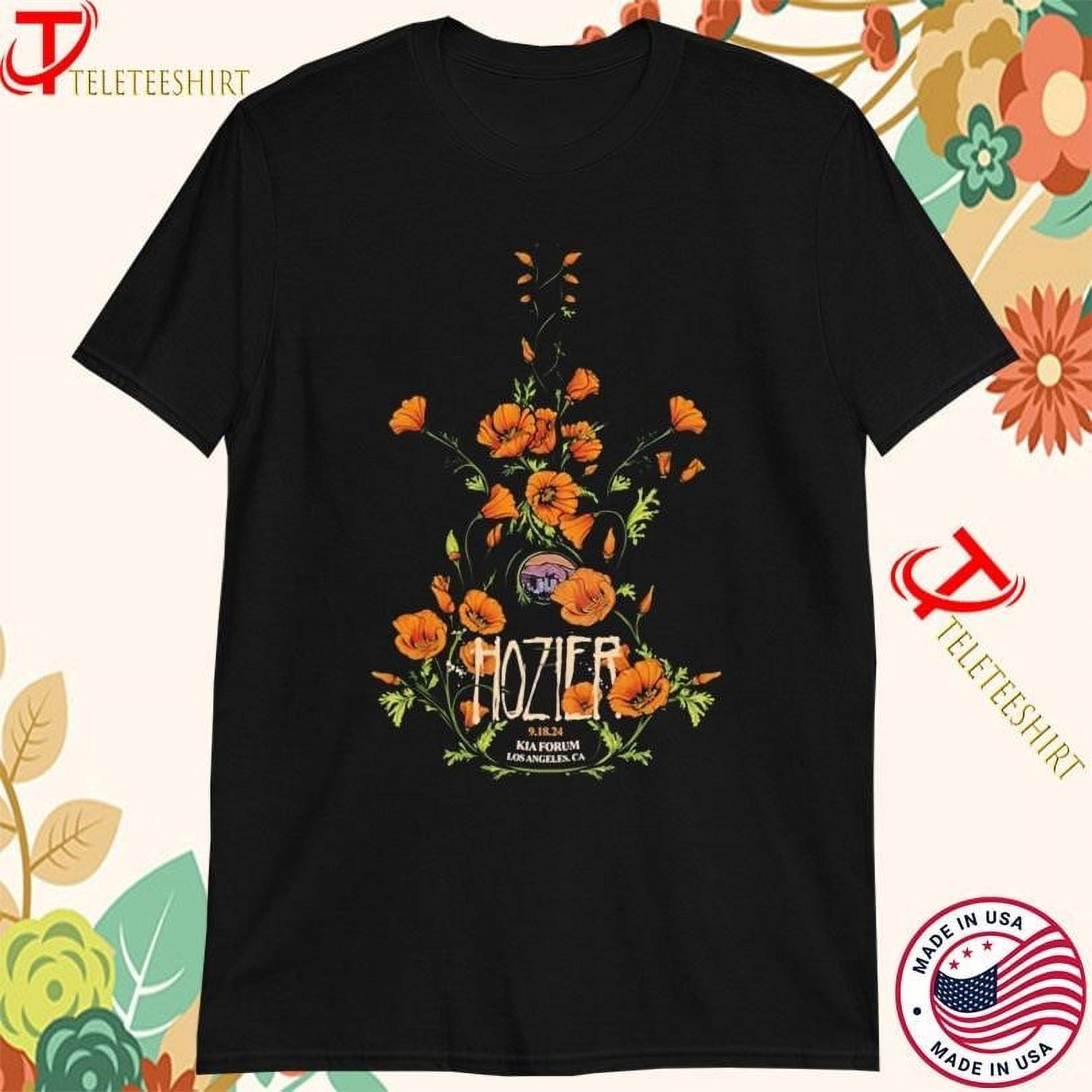 Hozier September 18 2024 Kia Forum Los Angeles Ca Tshirts