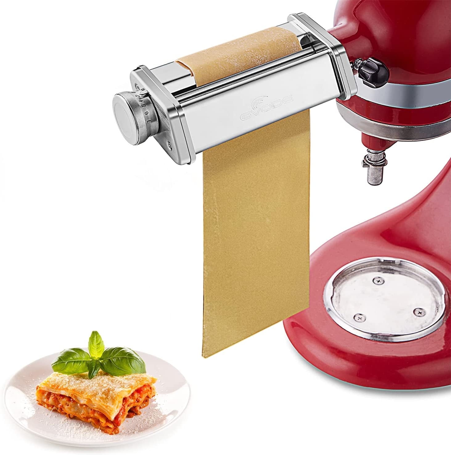 Stainless Steel Pasta Roller Attachment for KitchenAid Mixer