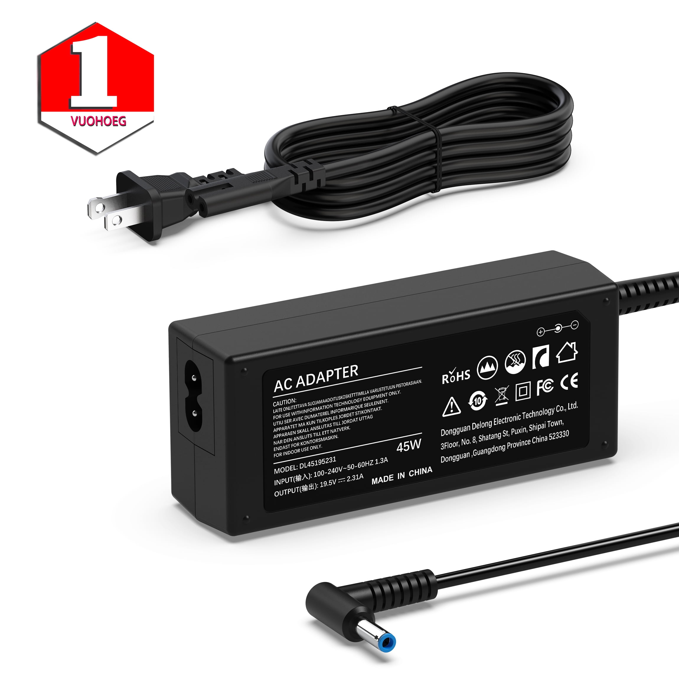 Hp 45W Laptops Charger with Smart Blue Tip 19.5V 2.31A Laptop Tablet