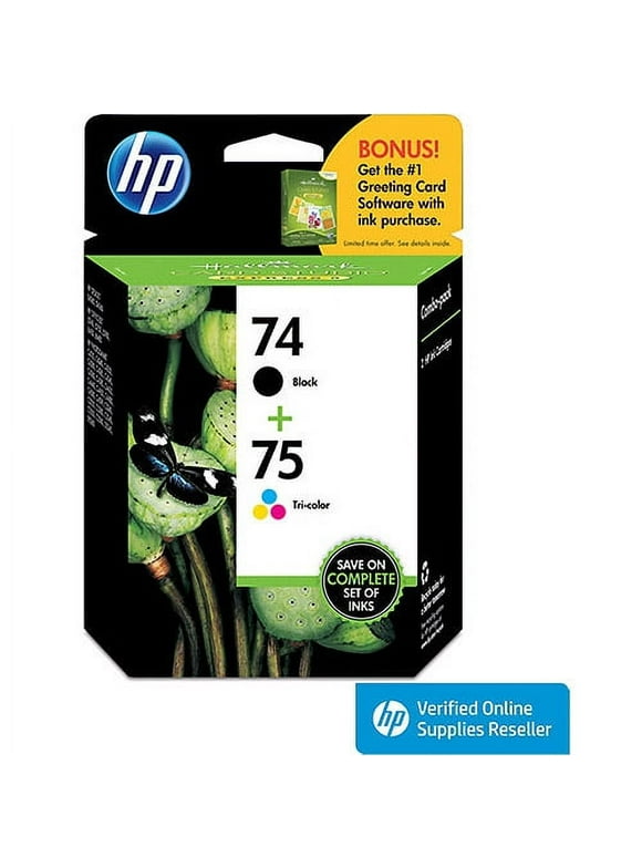 Hp 74/75 Ink Cartridge Combo Pack W/hall