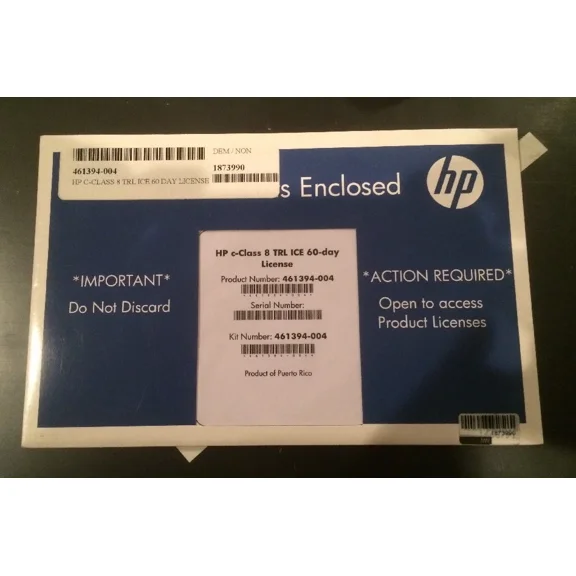 Hp C-Class 8 Trl Ice 60-Day Licence 461394-004