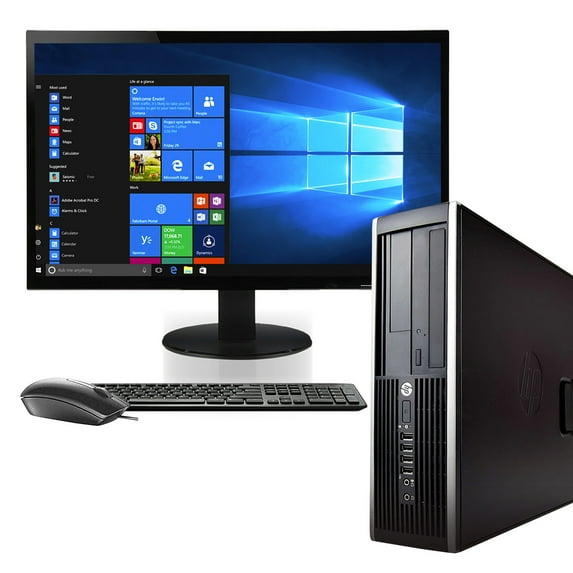 Hp Desktop Computer PC & 24" LCD Intel Quad Core I5 3.10Ghz 8Gb New 250GB SSD Windows 10 Professional 1 year Warranty