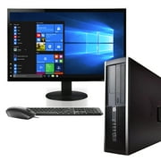 HP Desktop, w/22 LCD Monitor, Core I5-2400, 8 GB, 500GB SSD, DVD, Black, WP82014112472, Restored