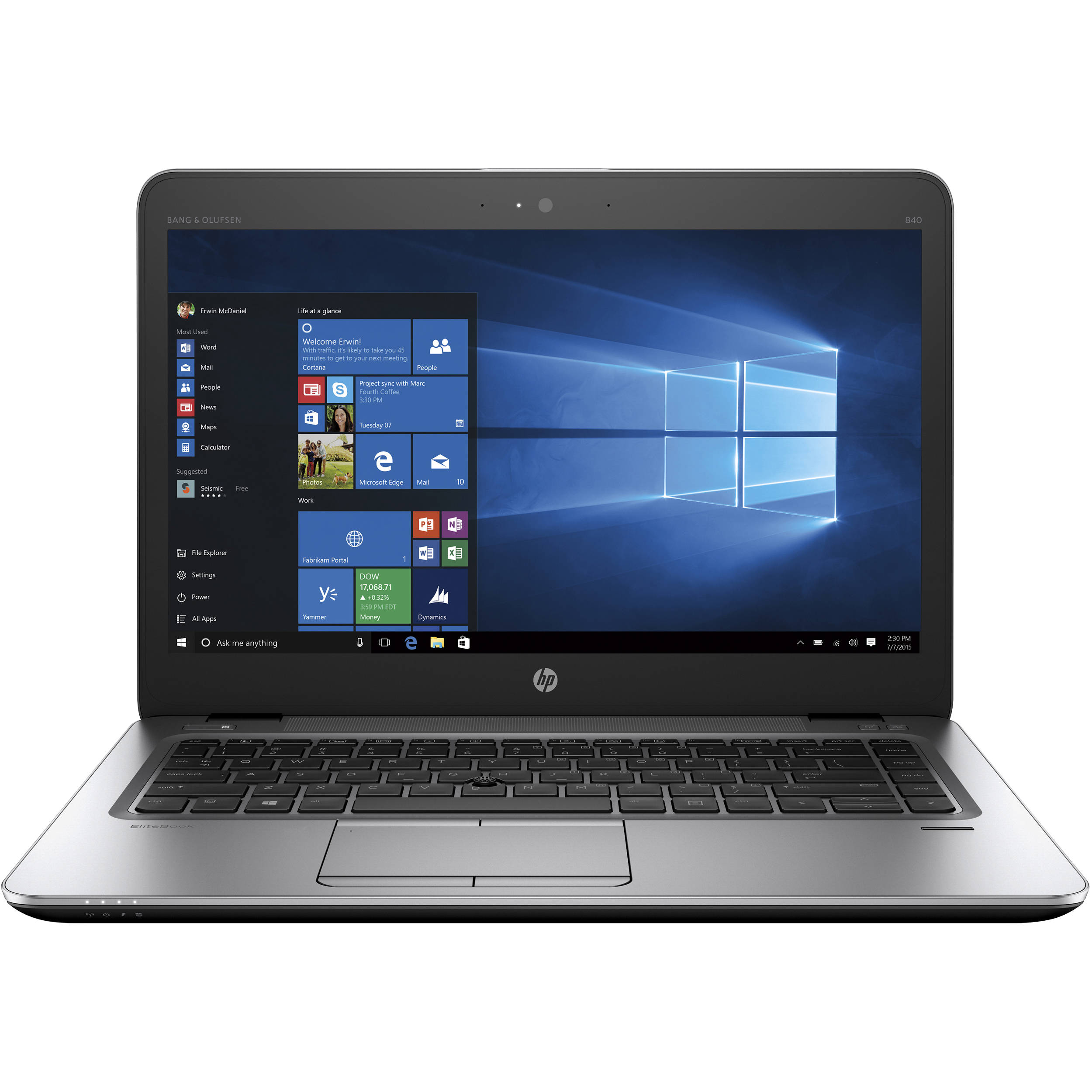 Hp Elitebook 840 G3 Laptop Intel Core i5 2.40 GHz 8GB Ram 256GB SSD Windows 10 Pro - Scratch and Dent (Refurbished) - image 1 of 6