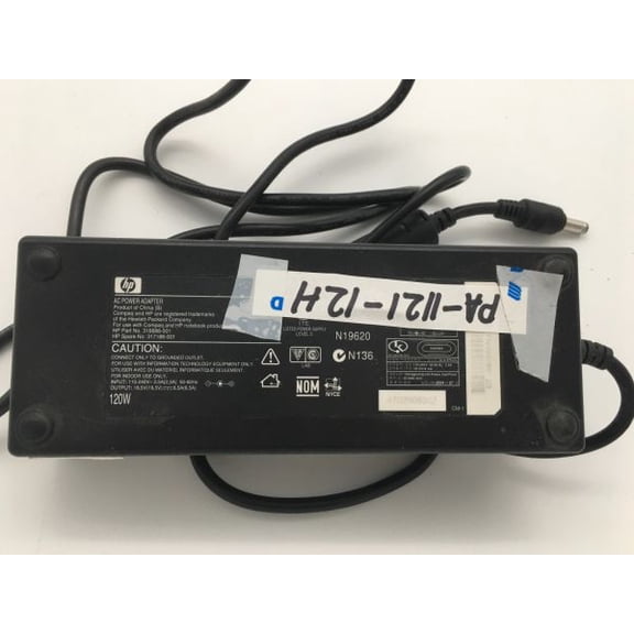 Hp/compaq ac adapter, 120w ppp017l pa-1121-12h, 316688-001