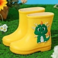 thumbnail image 1 of Hpapadks Boys Rain Boots Elastic Mouth Textured Soles Non Light Comfortable Rain Shoes for Primary School Students Kids Waterproof Boots Yellow, 1 of 7