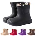 thumbnail image 1 of Hpapadks Boys Rain Boots Solid School Outdoor Rainy Day Low Top Water Shoes Non Lightweight Waterproof Black 14, 1 of 7