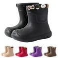 thumbnail image 1 of Hpapadks Boys Rain Boots Solid School Outdoor Rainy Day Low Top Water Shoes Non Lightweight Waterproof Purple 20, 1 of 7