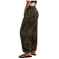 thumbnail image 1 of Hpapadks Casual Pants for Women Tube Shaped Leopard Print Ankle Long Retro Casual Jeans Slacks for Women Gold XL, 1 of 7
