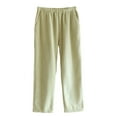 thumbnail image 1 of Hpapadks Casual Pants for Women Winter Coral Thickened Fleece Loose Warm Homewear Pajama Pants Slacks for Women Green L, 1 of 4
