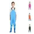 thumbnail image 1 of Hpapadks Chest Waders for Kids Youth Fishing Waders Waterproof Hunting Waders with Boots Blue, 1 of 7