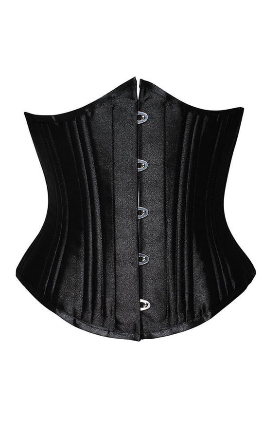 Corset Belts for Women Lace Up Tummy Control Underbust Wide Belt Tight Push Up Slimming Solid Vintage Corset Belt Halloween Costumes Black