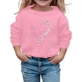 thumbnail image 1 of Hpapadks Crewneck Sweatshirts Kids Breast Cancer Graphic Crewneck Long Sleeve Pullover Sweatshirt Pink 9-10 Years, 1 of 4