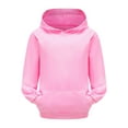 thumbnail image 1 of Hpapadks Girls Sweatshirt Casual Long Sleeve Solid Warm Hooded Sweatshirts Tops with Pockets Boys Hoodie Pink 2-3 Years, 1 of 4