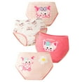 thumbnail image 1 of Hpapadks Girls Underwear Sweet Cute Cartoon Print Comfortable Underwear Briefs Shorts 4PCS Girls Panties Pink 5-6 Years, 1 of 2