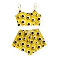 thumbnail image 1 of Hpapadks Halloween Pajamas Women 2 Piece Sexy Cute Graphic Tank Tops and Shorts Sleepwear Pjs Sets for Women Yellow, 1 of 5