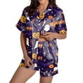 thumbnail image 1 of Hpapadks Halloween Women Pajama Sets Pumpkin Graphic Short Sleepwear 2 Piece Holiday Outfits Womens Pjs Sets Purple, 1 of 5
