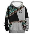 thumbnail image 1 of Hpapadks Hoodie Men Vintage Patchwork Hoodies Pullover with Front Pocket Long Sleeve Drawstring Hooded Mens Sweatshirts, 1 of 4