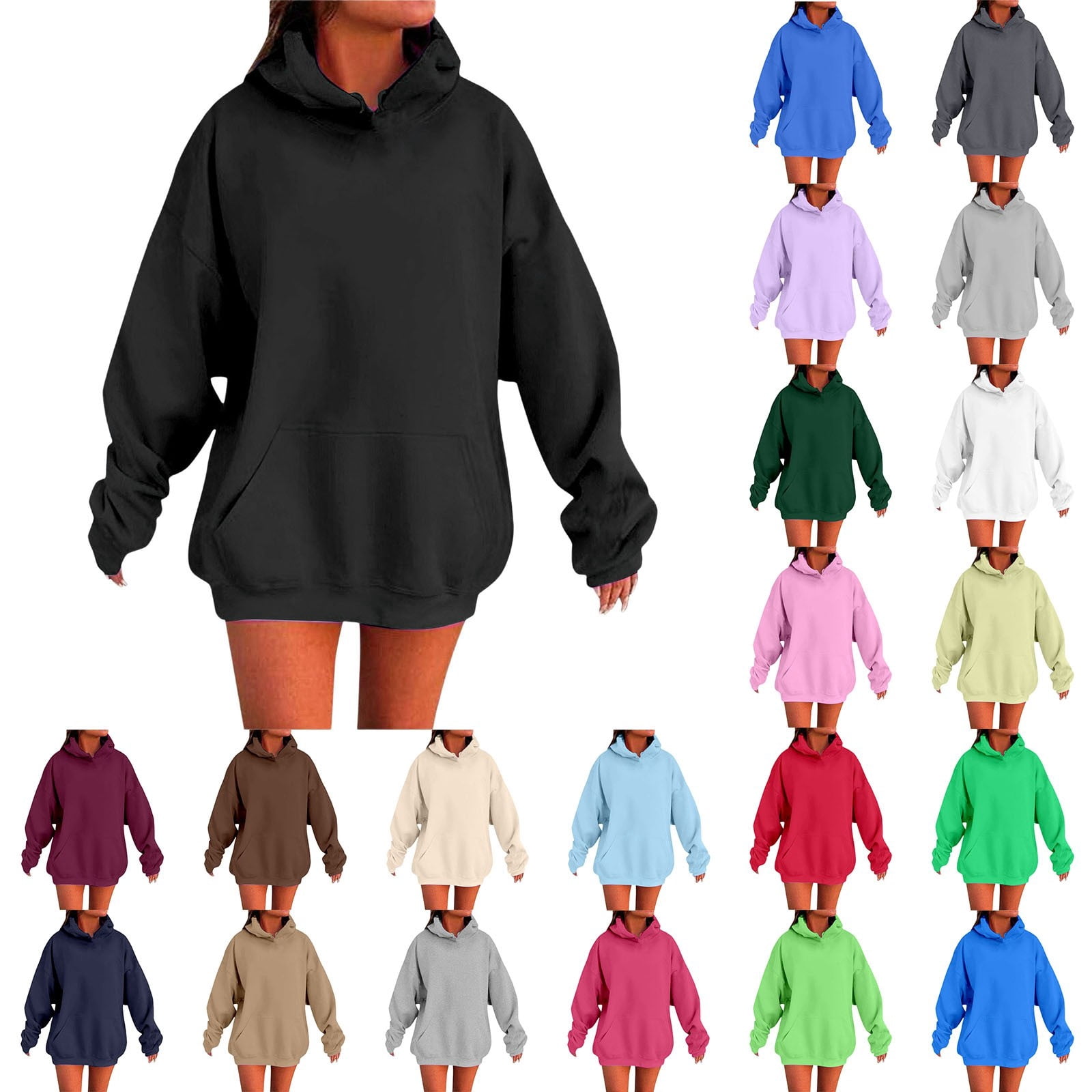 Women Beige Fleece Oversized Hoodie