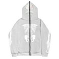 thumbnail image 1 of Hpapadks Hoodie for Men Glow In The Dark Vintage Gothic Skull Print Full Zip Hoodies Pullover with Pocket Halloween Hooded Jacket Mens Sweatshirts, 1 of 3